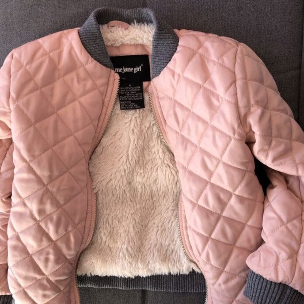 Me Jane Girl Pink Quilted Jacket